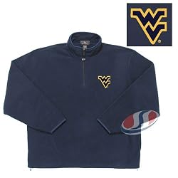 West Virginia Mountaineers NCAA "Glacier" Fleece Pullover Sweatshirt (Navy)