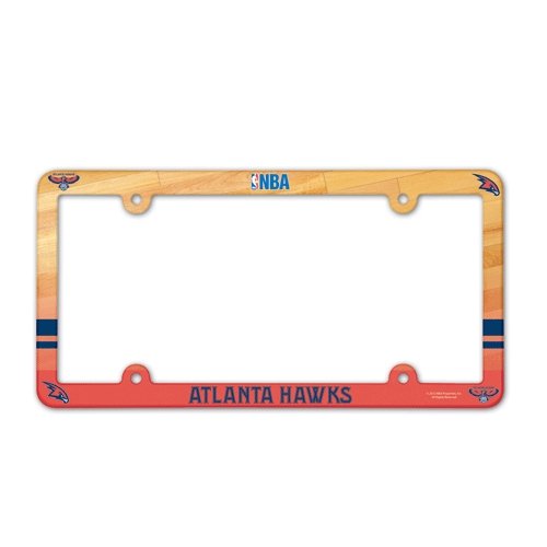 Atlanta Hawks Official 12"x6" License Plate Frame Plastic