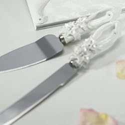 Weddingstar Sculptural White Tiger Lilies Cake Serving Set