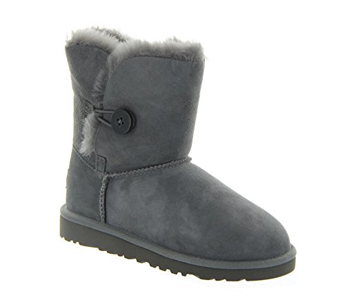 UGG Australia Children's Bailey Button Little Kids Shearling Boots,Grey,US 2 Child US