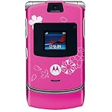 Motorola V3 RAZR Magenta Cherry Blossom Tattoo Unlocked GSM (No Warranty)
