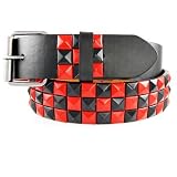 RED BLACK STUDDED SNAP ON BELT GOOD FOR ANY BUCKLES 419Ch MkuqL. SL160 RED BLACK STUDDED SNAP ON BELT GOOD FOR ANY BUCKLES