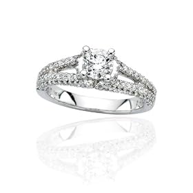 14K White Gold 1 1/4 ct. Diamond Engagement Ring by
