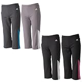 「アディダス【adidas】AG カプリタイツ HN205 フィットネス ウェア トレーニング レディース アウトレット O36932(Sグレー×ホワイト) OT」の画像