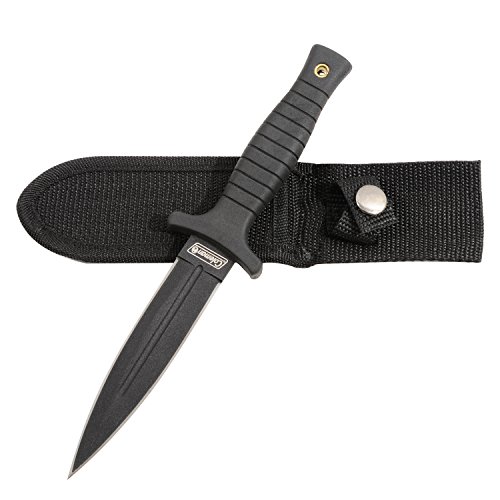 Coleman Fixed Blade Knife, Double Edge Blade Hunting Knife, Nylon Sheath Included, 9-Inch Overall, Black - CM2010