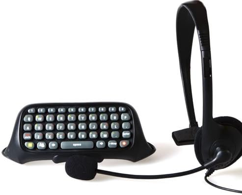 A Plus Supply® Replacement for XBOX 360 ChatPad Messenger Kit Keyboard+Headset Black