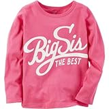 カーターズ Carter's/ ロングスリーブ ビッグ シス グラフィック ティ ピンク トップス長袖Tシャツ 5歳【並行輸入】