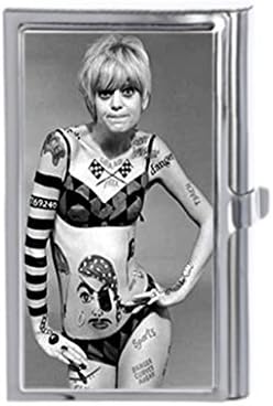 GOLDIE HAWN TATTOO LAUGH-IN Unique Fashion Business Name Card Holder Stainless Steel Case