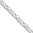 Sterling Silver 5mm Square Byzantine Chain