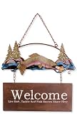 Outdoor Living : Great Outdoors Trout Door Welcome Sign