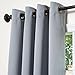 Best Home Fashion Basic Thermal Insulated Blackout Curtains - Antique Bronze Grommet Top - Grey - 52