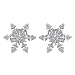 10k White Gold Diamond Snowflake Earrings (.05 cttw, I-J Color, I3 Clarity)