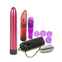 Doc Johnson Little Pearl 7" Vibrator Red Muti-Speed Adult Sex Toy Kit