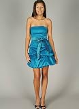 Strapless Bow Pick-Up Formal for Bridesmaid Formal Prom