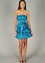 Strapless Bow Pick-Up Formal SM TEAL