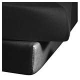 Produkt-Bild: fleuresse 1212 Fb. 941 Jerseyspannlaken 150 x 200 cm schwarz