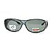 Womens Polarized Fit Over Glasses Rhinestone Sunglasses Oval Rectangular Gray
