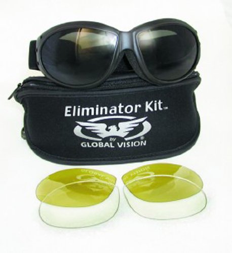 Eliminator Global Vision Kit 2 3 Lenses Smoke Clear Yellow Tint