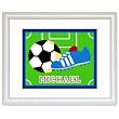 Game On Personalized Soccer Framed Print (white)