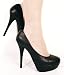 High Heel Pumps im Italy-Style, Plateau, 14 cm, schwarz, Größe 39