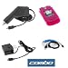 Hot Pink Durable Soft Rubber Silicone Skin Case + USB Data Cable + Rapid Car Charger + Home Travel Charger for Sprint, Alltel, US Cellular Motorola VE20 RAZR Cell Phone