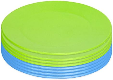 Green Eats Snack Plate, 8 Count, Blue/Green