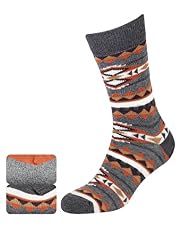 2 Pairs of North Coast Cotton Rich Aztec Print Socks