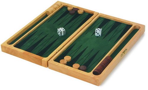 BACKGAMMON Groes SPIELSET in schM-vner Holzbox 2073