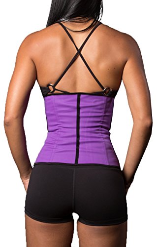 24 Hourglass Womens 9 Steel Boned Under Bust Waist Trainer Violet Purple XS