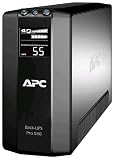 APC RS550 Back UPS USV 550VA (bis zu 58 Minuten Überbrückungszeit bei Stromausfall, Stromsparfunktion, Multifunktionsdisplay, inkl. 150.000 Euro Geräteschutzversicherung)