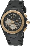 TechnoMarine Unisex 109006 Cruise Chrono Gold-Plated Black Polyurethane Watch