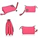 ZYSUN Womens Nylon Small Little Clutch Card Money Handbag Purse Wristlet Bag(605,red)