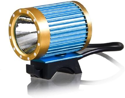 KINFIRE CREE-T6 LED Headlamp Headlight Protable Bicycle Bike Light 18650 Battery US Plug Charger - Blue and Yellow