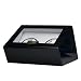 Double Watch Winder AC Operation Black Engravable Plate