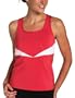 Fila Women's Racerback Tank with Mesh Side Inserts, Desert Rose/White, Large