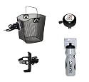 M-Wave Combo Leisure Set (Bell, Basket, Water Bottle and Water Bottle Cage)