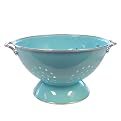 Enamel/ Stainless Steel Colander - Turquoise (3-qt.)