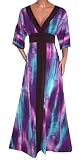 FUNFASH SLIMMING PURPLE KIMONO LONG MAXI COCKTAIL DRESS Plus Size