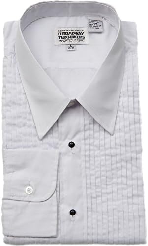Men's Laydown Collar White Tuxedo Shirt
