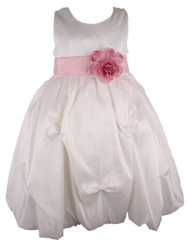 Girls Special Occasion Dusty Rose Ivory Flower Girl Dress Inexpensive Flowergirl Gowns