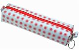 3D Lenticular Pencil / Cosmetic Purse / Case, GLOBO, DOTS, RED