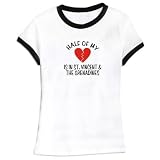 T-Shirt Ringer Woman White  Half Of My St. Vincent & The Grenadines  Country