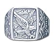 Solid Sterling Silver Bald Eagle Ring