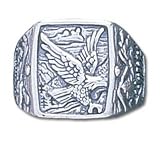 Solid Sterling Silver Bald Eagle Ring