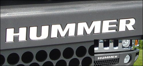 RealWheels Stainless Bumper Letter Inserts, for the 2006 Hummer H3