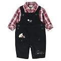 Newborn Boys' Classic Pooh Overall Set - Black/Red