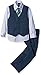 Nautica Boys' Four-Piece Heather Herringbone Vest Set