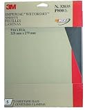 3M Imperial Wetordry Sheet, 9 in x 11 in, Grade 800, Pack of 5 Sheets