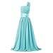 Fashion Plaza Girls A-line Chiffon One Shoulder Flower Girl Dress for Wedding K0078