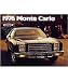 1976 CHEVROLET MONTE CARLO Sales Brochure Book